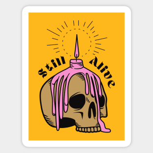 Halloween, still alive skull Sticker